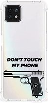 Cover Case OPPO A53 5G | A73 5G Telefoonhoesje  met doorzichtige rand Pistol Don't Touch My Phone