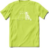 Cat Scan - Katten T-Shirt Kleding Cadeau | Dames - Heren - Unisex | Kat / Dieren shirt | Grappig Verjaardag kado | Tshirt Met Print | - Groen - M