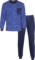 MEQ Heren Pyjama Blauw MEPYH2106A - Maten: XL