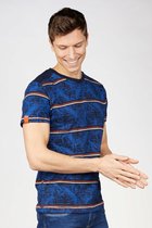 Gabbiano T-shirt T Shirt Met Subtiele Floral Allover Print 152579  Navy 301 Mannen Maat - 3XL