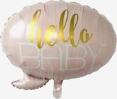 Hello baby wolkje folie ballon roze