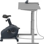 LifeSpan - Hometrainer (incl. Bijhorende Bureau) C3-DT7-38 - Blad 96/122cm breed - Elektronisch Verstelbare Desk Bike - Display - Grijs