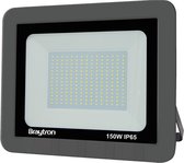 Braytron LED Buitenlamp - Schijnwerper  Breedstraler Floodlight -Grijs -Waterdicht IP65-150W -6500K Koel wit licht