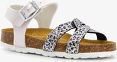 Hush Puppies meisjes bio sandalen luipaardprint - Zilver - Maat 28 - Echt leer
