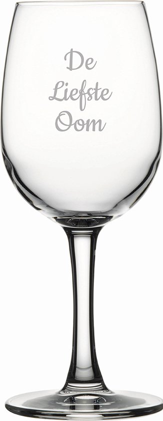 Gegraveerde witte wijnglas 26cl De Liefste Oom
