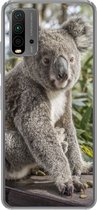Geschikt voor Xiaomi Redmi 9T hoesje - Koala - Hout - Planten - Kids - Jongens - Meiden - Siliconen Telefoonhoesje