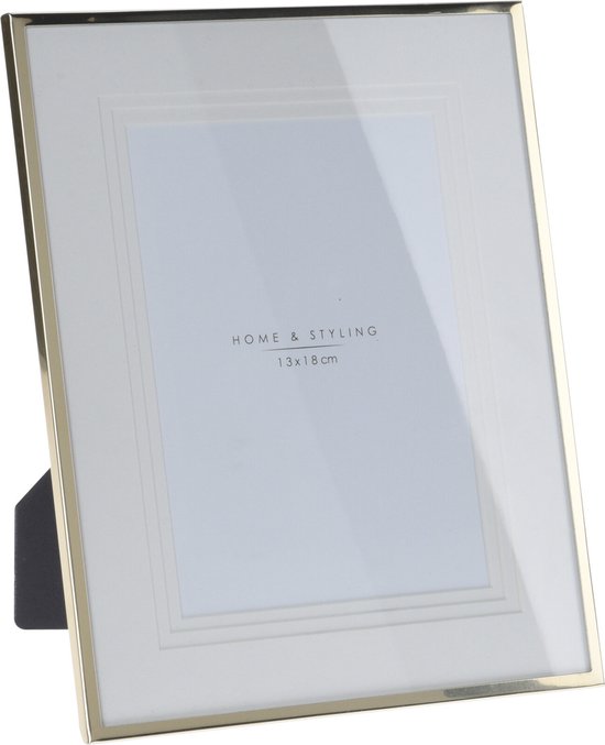 Home & Styling Fotolijst - goud - aluminium - geschikt voor foto van 13 x 18 cm