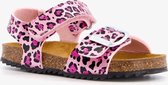 Hush Puppies meisjes bio sandalen luipaardprint - Roze - Maat 22 - Echt leer