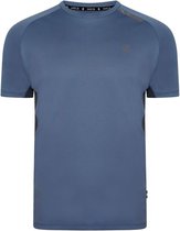 Het Dare2B Peerless II T-shirt met korte mouwen - heren - Q-Wic Plus - lichtgewicht - Blauw