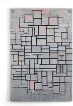 Walljar - Piet Mondriaan - Compositie No. IV - Muurdecoratie - Plexiglas schilderij