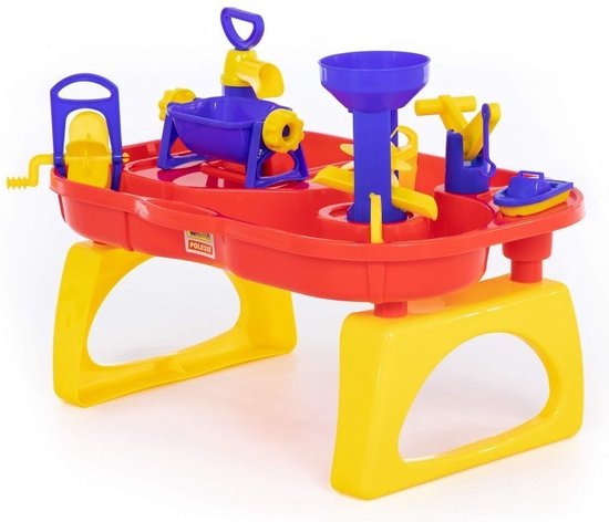 Thumbnail van een extra afbeelding van het spel Speelgoed watertafel -  geel en rood - opvouwbaar