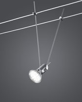 Trio Basic - Plafondlamp Modern - Grijs  - H:28cm - GU5.3 - Voor Binnen - Metaal - Plafondlampen - Slaapkamer - Kinderkamer - Woonkamer - Plafonnieres