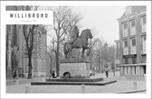 Walljar - Standbeeld Willibrord '54 - Zwart wit poster