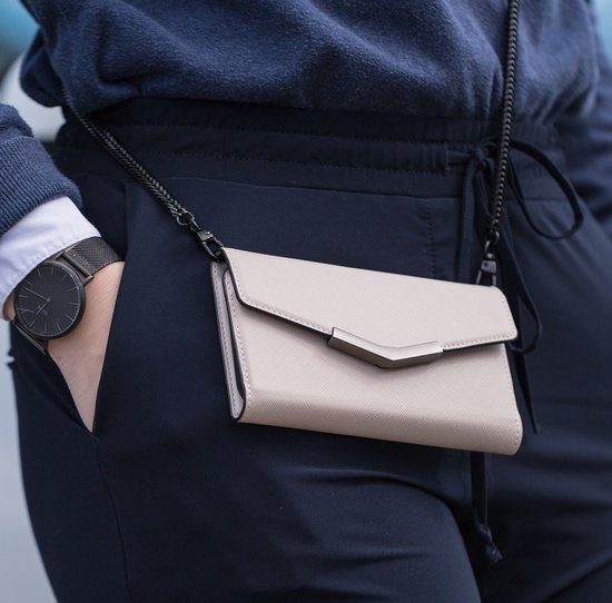 Etui Clutch Case pour iPhone 12 Pro Max - Mobilize - Imprimé serpent Beige - Similicuir