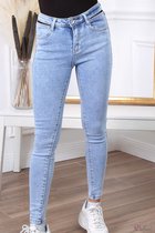Broek Dulani hoge taille skinny light jeans blue 02