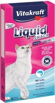 Vitakraft Cat Liquid Zalm en Omega - Kattensnack - 6 st