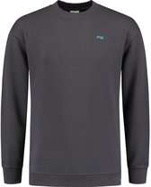 Purewhite -  Heren Relaxed Fit   Sweater  - Grijs - Maat XS