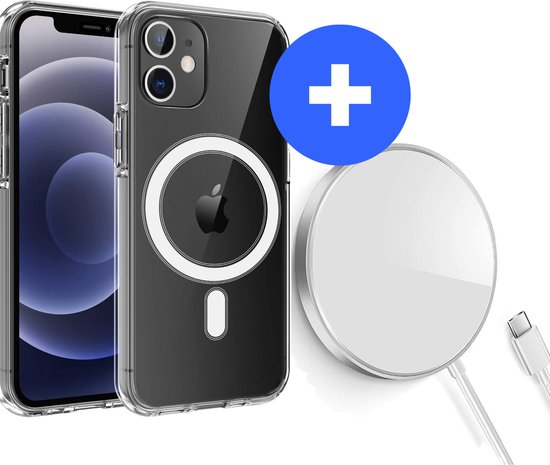 chatten rots Stoel Draadloze Oplader voor iPhone 11 met Magnetisch Hoesje Transparant - Oplader  met... | bol.com