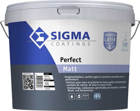 Sigma Perfect Matt — 10 liter, wit / basis WN