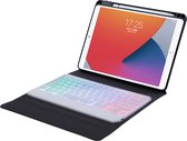 Bluetooth Keyboard Case voor Apple iPad 10.2 inch hoes 2021/2020/2019 - QWERTY Toetsenbord met verlichting - Wit