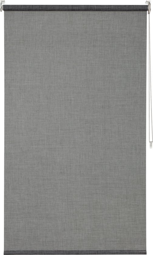 INSPIRE - zijrolgordijn zonwering PUEBLA - PARIS - B.90 x H.250 cm - grijs - warmte-isolerend - raamgordijn