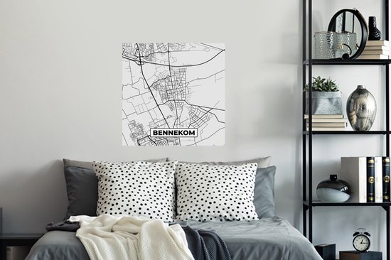 Stickers muraux - Carte - Bennekom - Plan de la ville - Carte - 80x80 cm - Feuille adhésive
