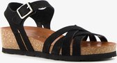 Hush Puppies dames bio sandalen met sleehak - Zwart - Maat 39 - Echt leer