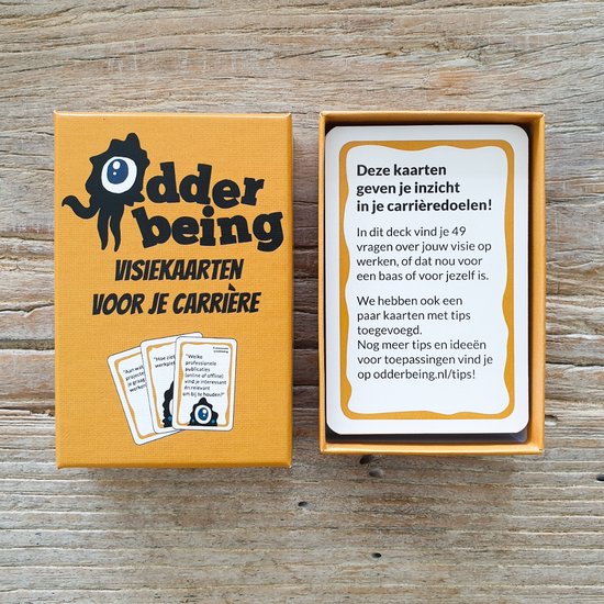 Thumbnail van een extra afbeelding van het spel Odder Being - Visiekaarten Voor Je Carriere - 55 kaarten - Vragen voor gesprekken, coaching, journaling, vision boarding