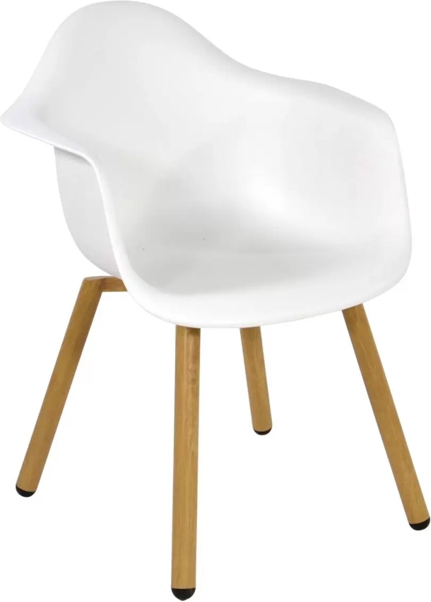 Lesli Living Chaise bistro Montreux - Blanc - 62,5x44x82,5cm - Set de 4