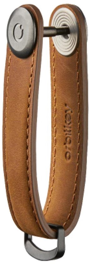 Porte-clés en cuir Orbitkey 2.0 Crazy Horse Chestnut Brown
