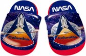 pantoffels Nasa junior polyester/pluche blauw/rood maat 30-31