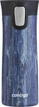 drinkfles Pinnacle Couture 420 ml RVS navy/lichtblauw