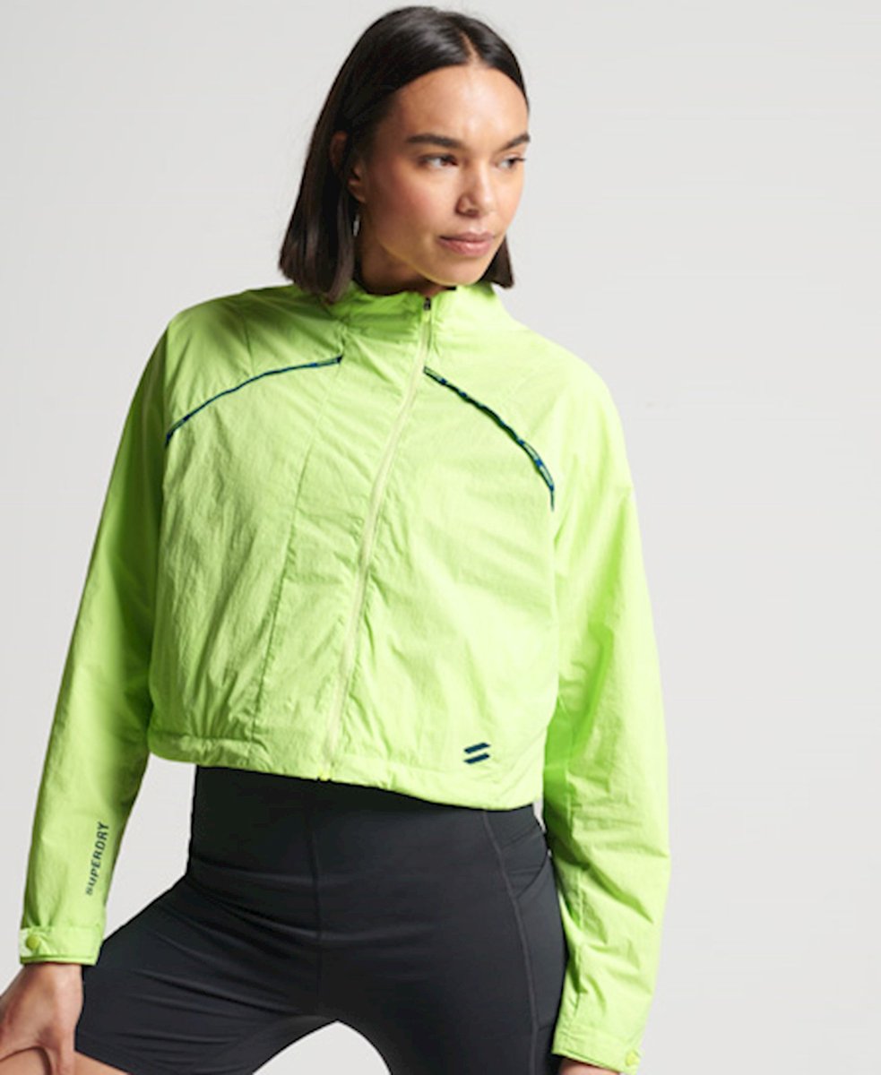 Superdry Run Cropped Waterproof Jas Vrouw Geel