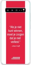 6F hoesje - geschikt voor Samsung Galaxy S10 5G -  Transparant TPU Case - AFC Ajax Quote Johan Cruijff #ffffff