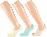 no-show sokken Basic bamboe pastel 3-pack maat 35-38