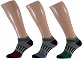 sneakersokken Fashion Bamboo heren grijs 3-pack mt 43/46