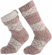 huissokken dames polyester oudroze one-size