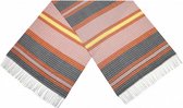 sjaal met strepen dames 180 x 65 cm polyester grijs/roze