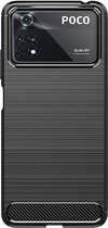Cazy Xiaomi Poco X4 Pro Rugged TPU Case Telefoonhoesje - Zwart