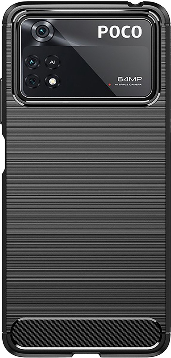 Cazy hoesje geschikt voor Poco X4 Pro - Rugged TPU - Zwart