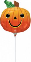folieballon Pumpkin junior 13 x 21,5 cm oranje 2-delig