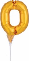 folieballon 0 junior 20,5 x 9,5 cm goud