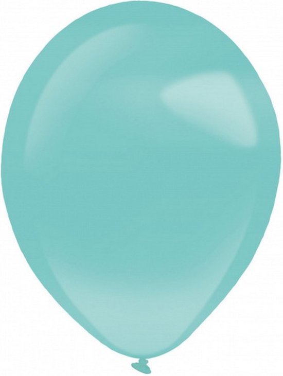 ballonnen parel 35 cm latex turquoise 50 stuks