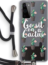 Case Company® - OnePlus 9 Pro hoesje met Koord - Cactus quote - Telefoonhoesje met Zwart Koord - Bescherming aan alle Kanten en Over de Schermrand