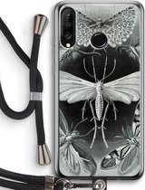 Case Company® - Huawei P30 Lite hoesje met Koord - Haeckel Tineida - Telefoonhoesje met Zwart Koord - Bescherming aan alle Kanten en Over de Schermrand
