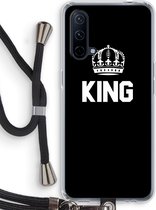 Case Company® - OnePlus Nord CE 5G hoesje met Koord - King zwart - Telefoonhoesje met Zwart Koord - Bescherming aan alle Kanten en Over de Schermrand
