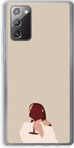 Case Company® - Samsung Galaxy Note 20 / Note 20 5G hoesje - I drink wine - Soft Cover Telefoonhoesje - Bescherming aan alle Kanten en Schermrand