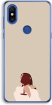 Case Company® - Xiaomi Mi Mix 3 hoesje - I drink wine - Soft Cover Telefoonhoesje - Bescherming aan alle Kanten en Schermrand