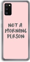 Case Company® - Samsung Galaxy A41 hoesje - Morning person - Soft Cover Telefoonhoesje - Bescherming aan alle Kanten en Schermrand