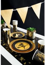 tafelloper Golden Witch 40 x 180 cm papier goud/zwart